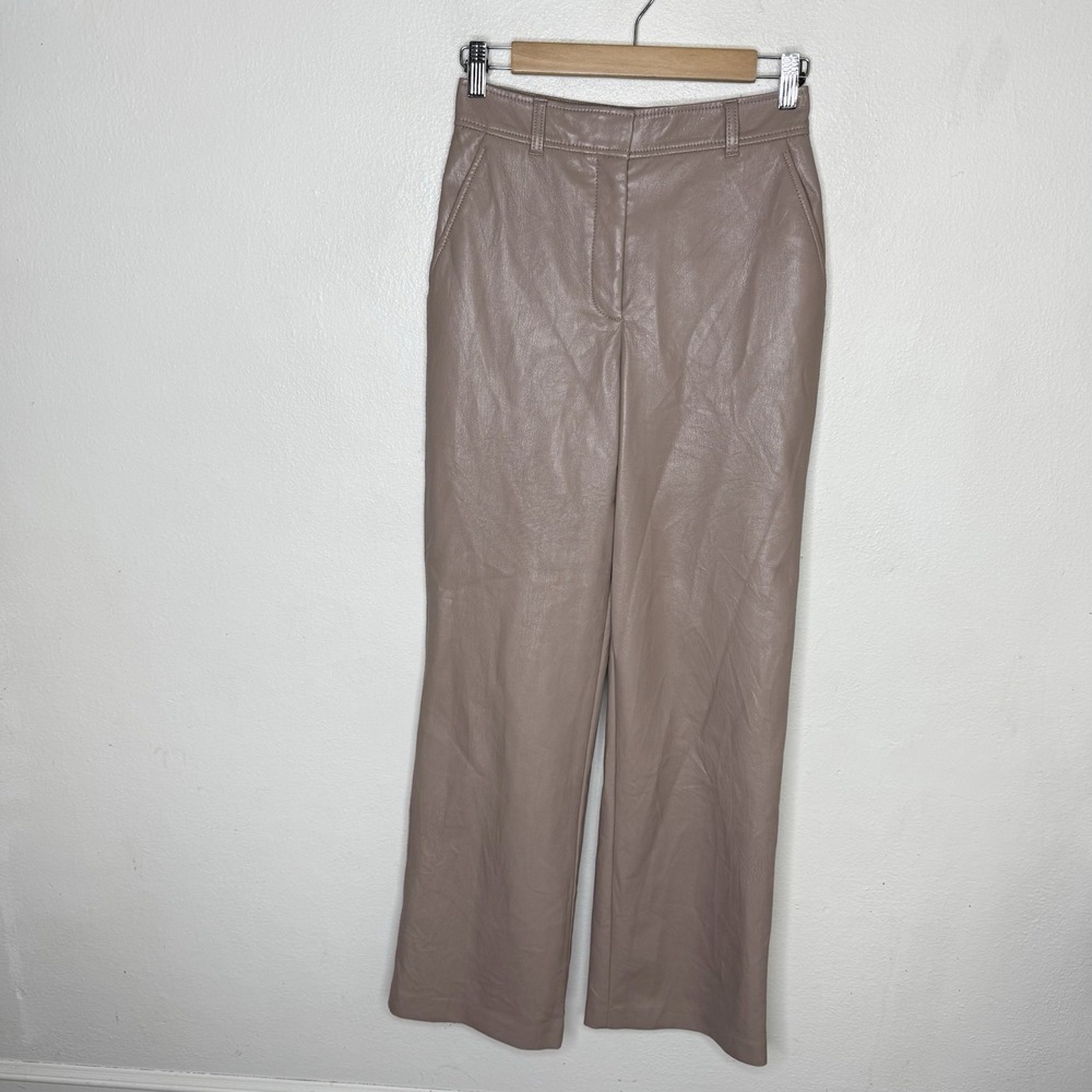 Babaton Agency Pant Faux Leather Beige‎ Business Minimalist Women's 2